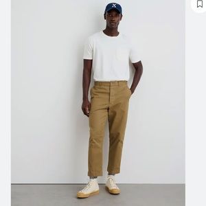 Alex Mill flat front chino pant in Dark Khaki